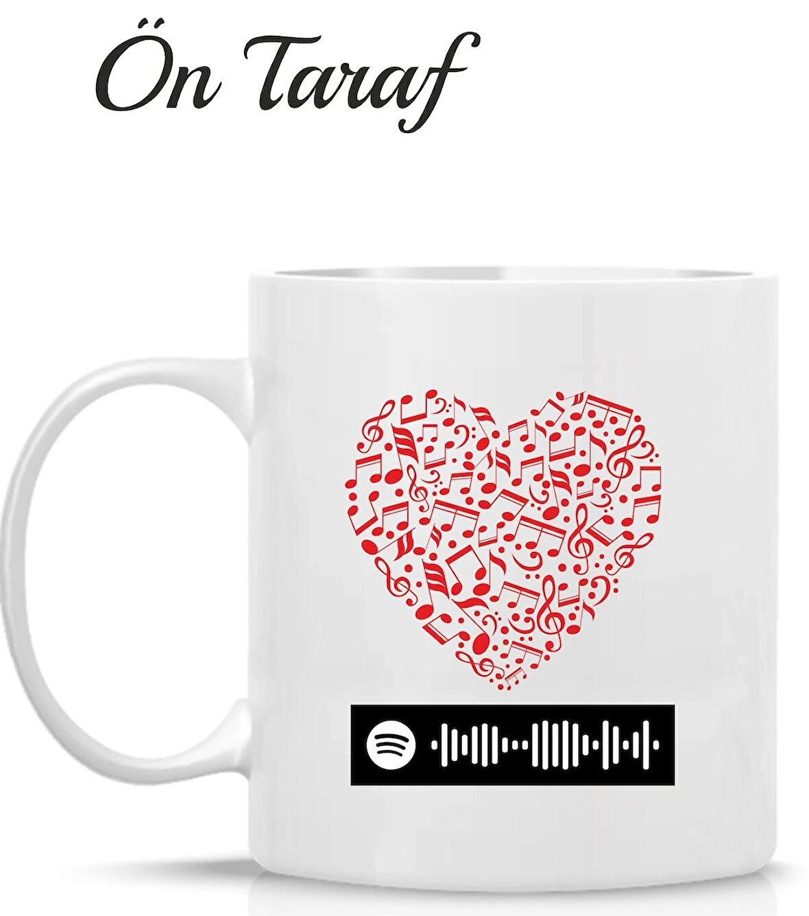 Kişiye Özel Spotify Kupa | Kalp Temalı