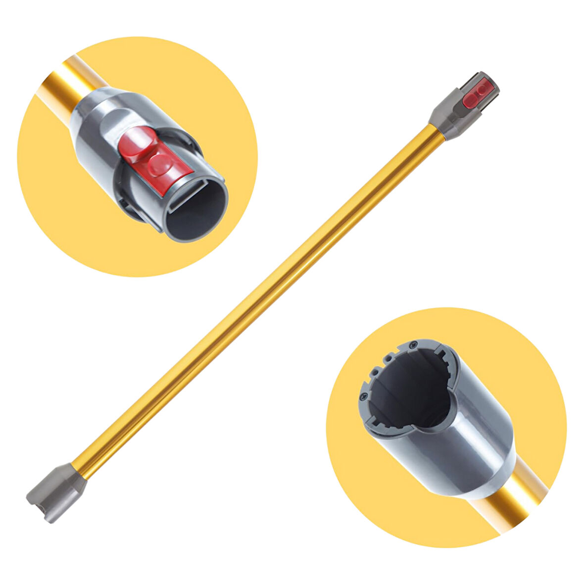 srfn ticaret Dyson V12 Slim Absolute Uyumlu Kablosuz Süpürge Borusu - Altın