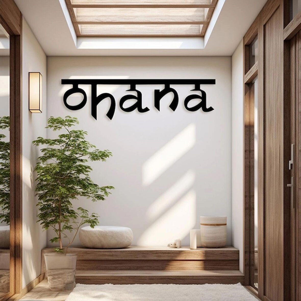 Ohana Modern Ahşap Dekoratif dekor tablo 