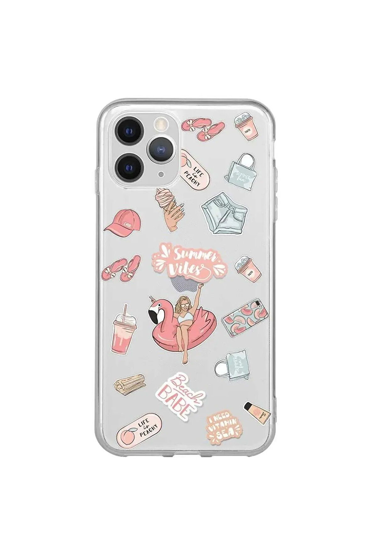 Iphone 11 Pro Max Seffaf Telefon Kilifi - Beach Babe