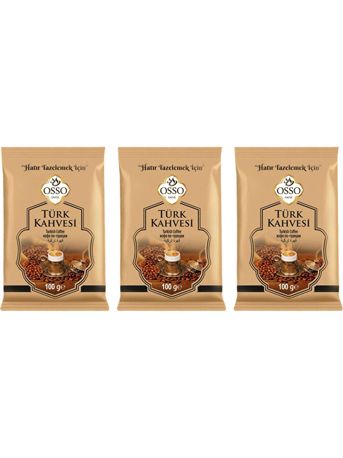 Osso 3'lü Türk Kahvesi(3X100=300 gr)