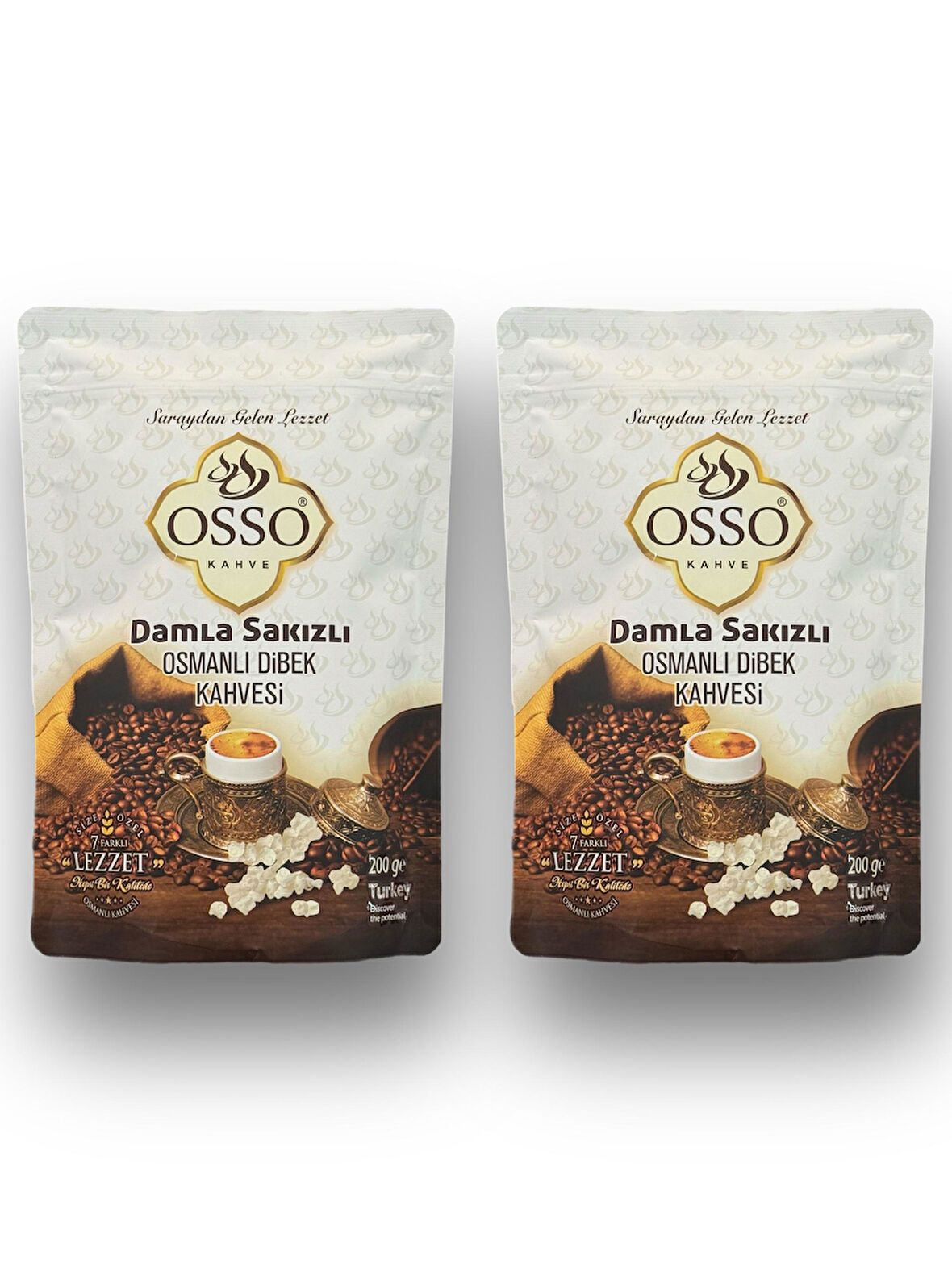 Osso 2'li Damla Sakızlı Osmanlı Dibek Kahvesi(2X200=400gr)