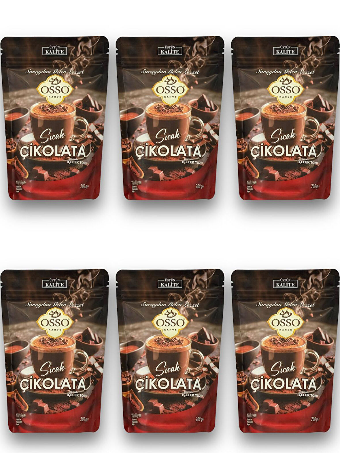 Osso 6’Lİ Sıcak Çikolata(6X200=1200Gr)