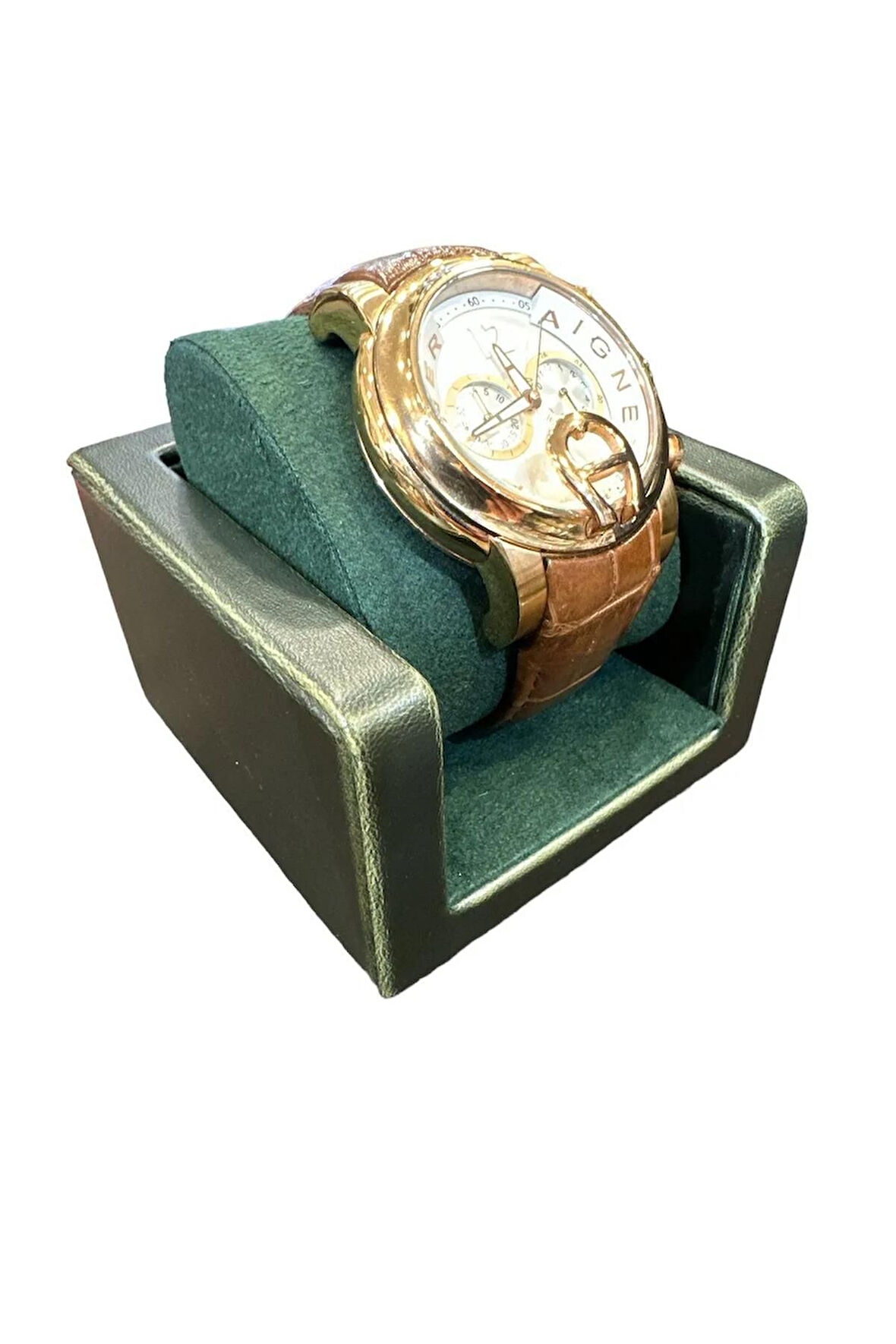 Saat Koltuğu Watch Chair, Tekli Saat Teşhir Etme Standı Yeşil