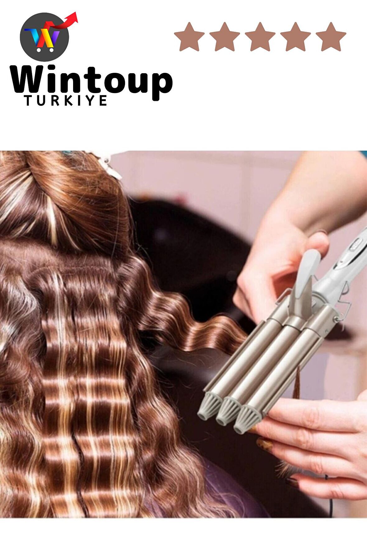 Profesyonel Seramik Wag Tipi Su Dalgası Saç Maşası