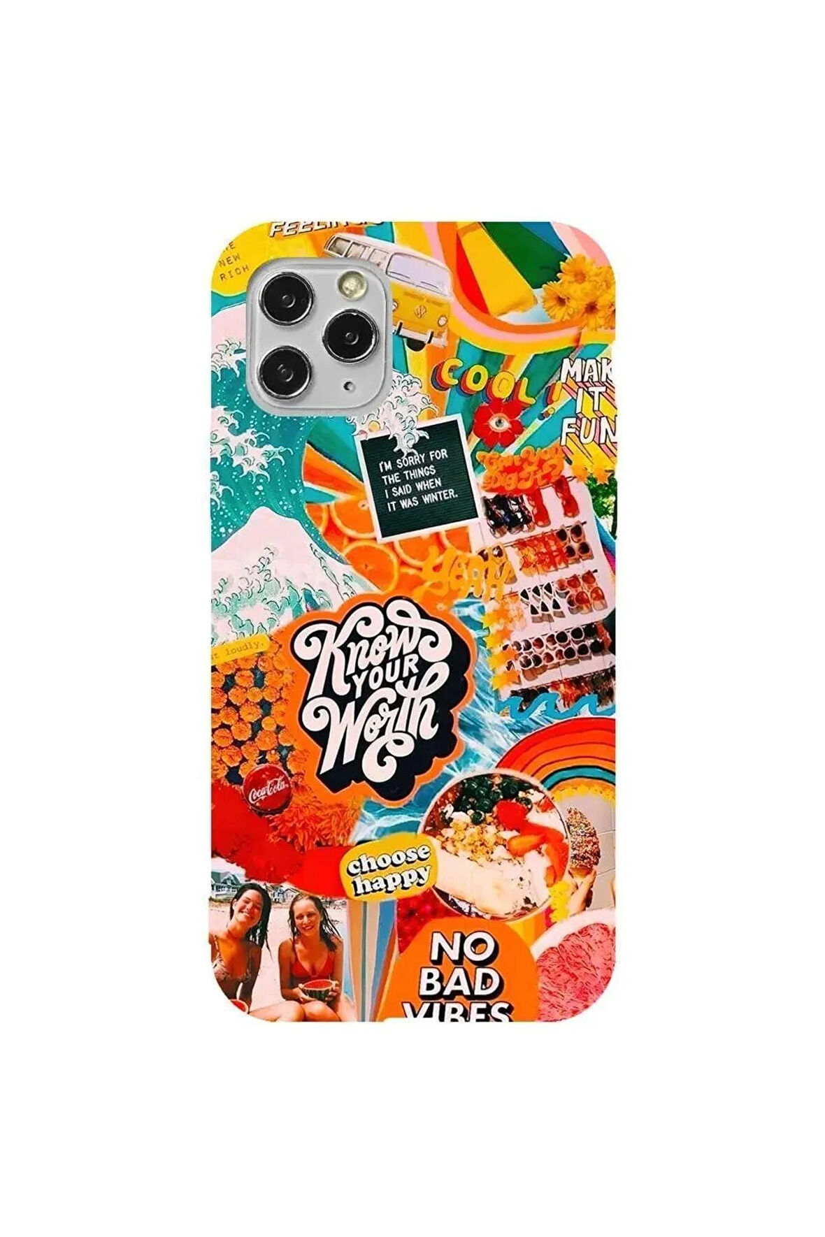 Iphone 11 Pro Max Bordo Renkli Silikon Telefon Kilifi - Summer 21