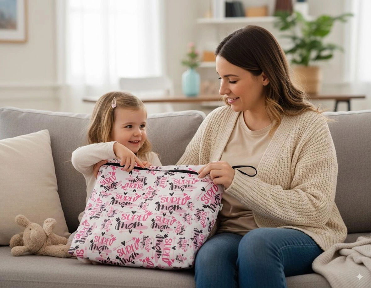 Yorni 43X46CM, Super Mom, Su Geçirmez Islak Mayo Çantası, Torbası