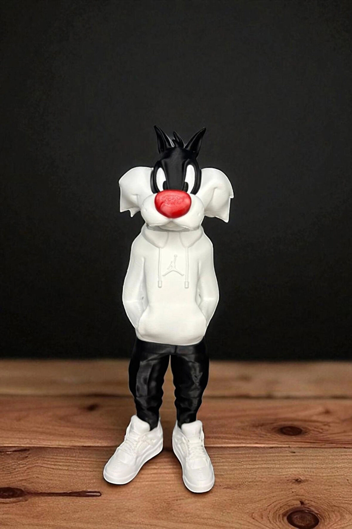 25 CM 3D baskı Sylvester figürü, Looney Tunes figür, çizgi film figürü