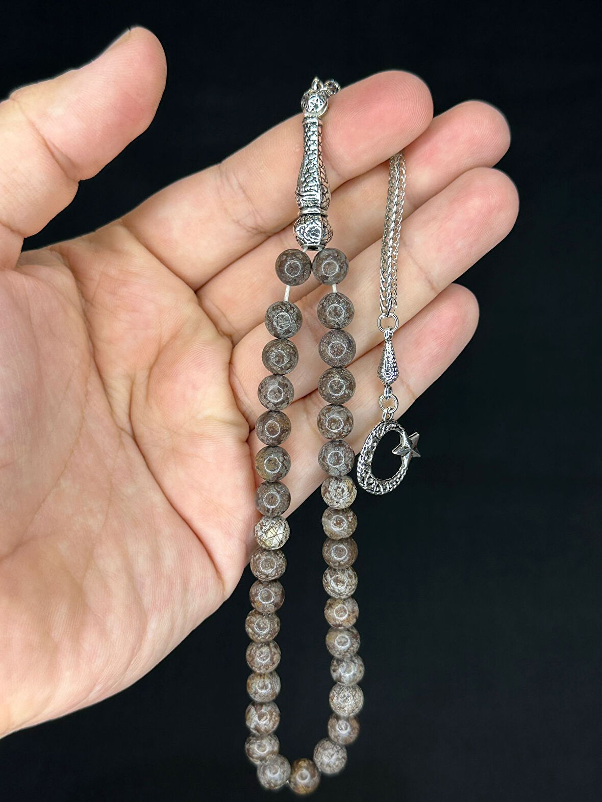 JASPER TAŞI DOĞALTAŞ TESBİH KÜRE KESİM T-499