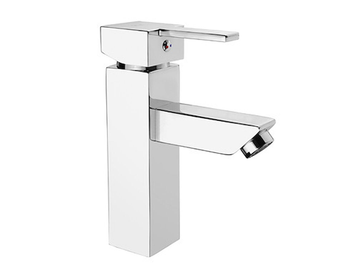 Vilas Trento Lüks Kare  Krom Lavabo Bataryası 