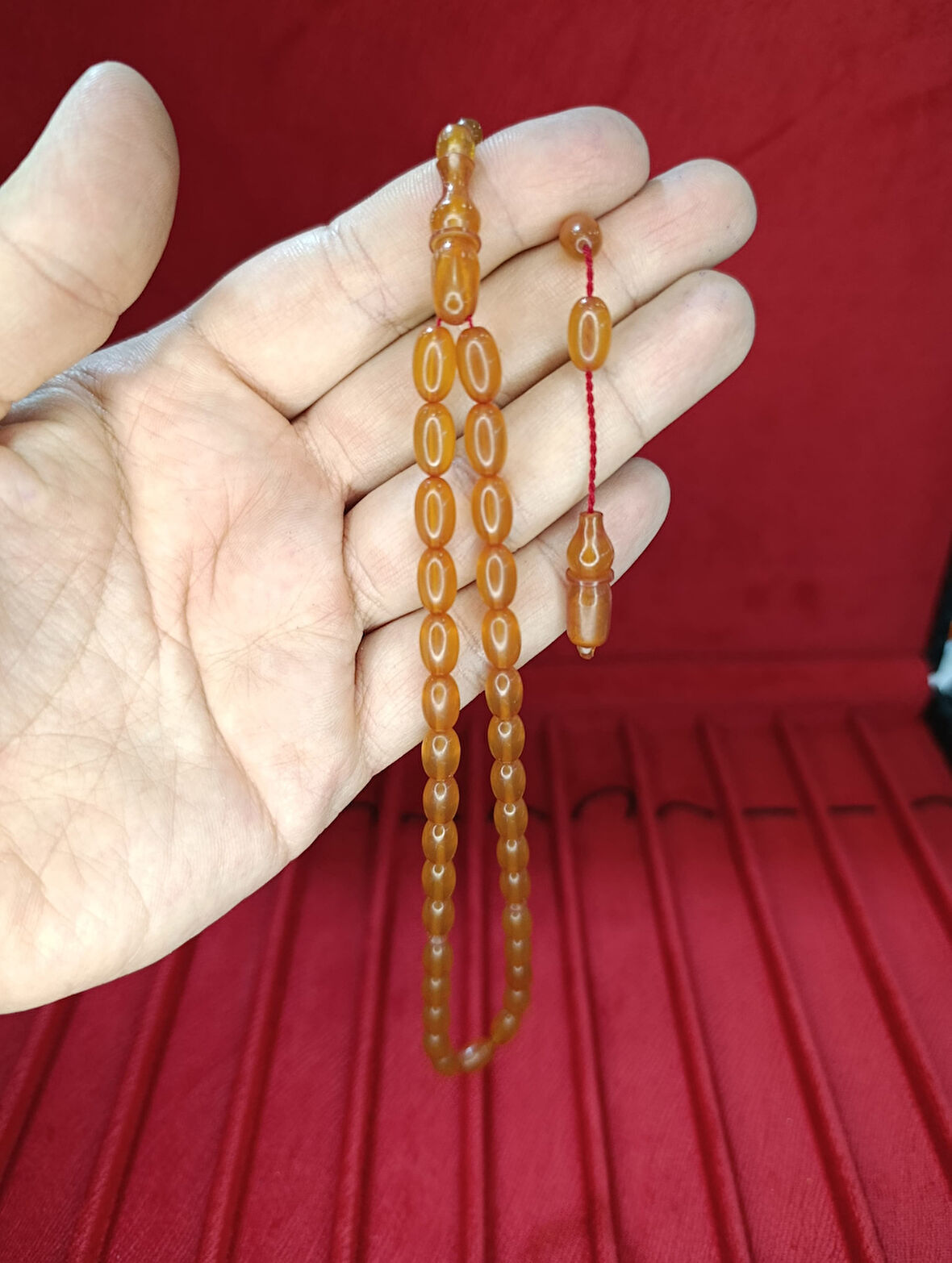 SIKMA KEHRİBAR TESBİH BEYZİ KESİM SARI RENK 10,5MMX6,5MM T-815