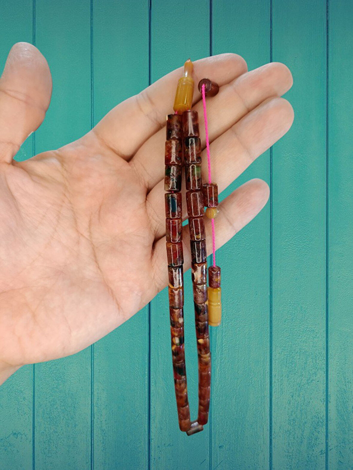 MOZAİK SIKMA KEHRİBAR TESBİH KESME KESİM T-822