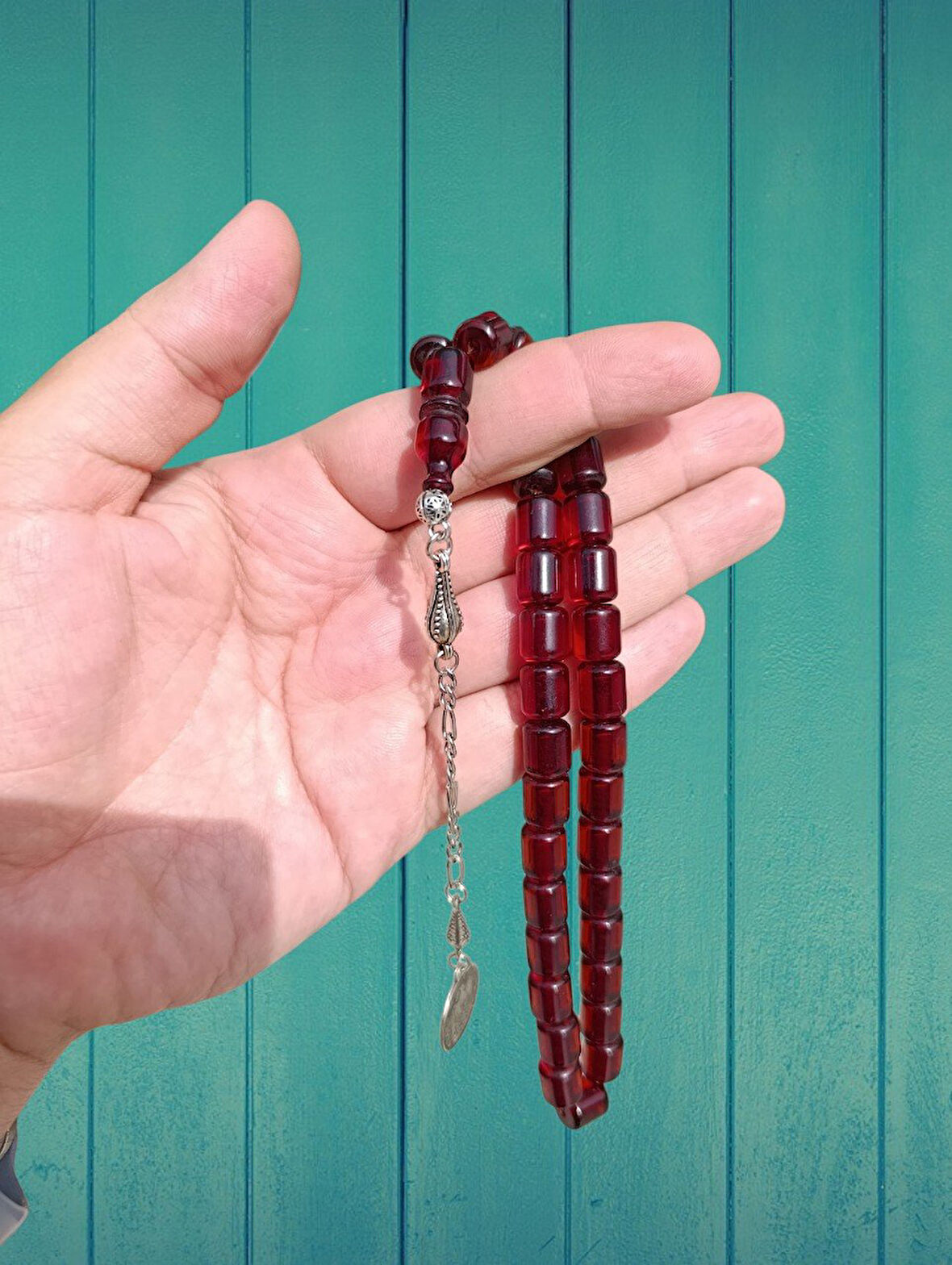 TOZ KEHRİBAR TESBİH KAHVERENGİ RENK KAPSÜL KESİM HEDİYE T-831