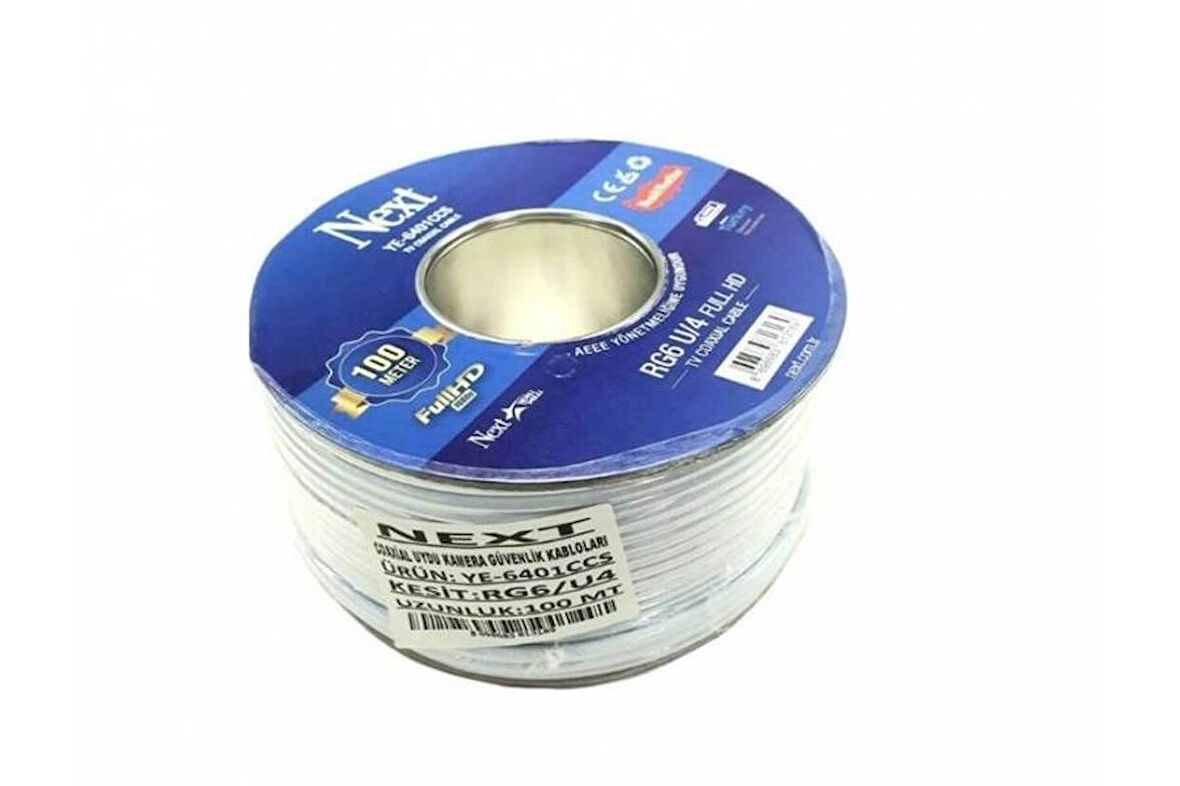 NEXT 64 TEL ANTEN UYDU KABLOSU 100 MT MAKARALI RG6