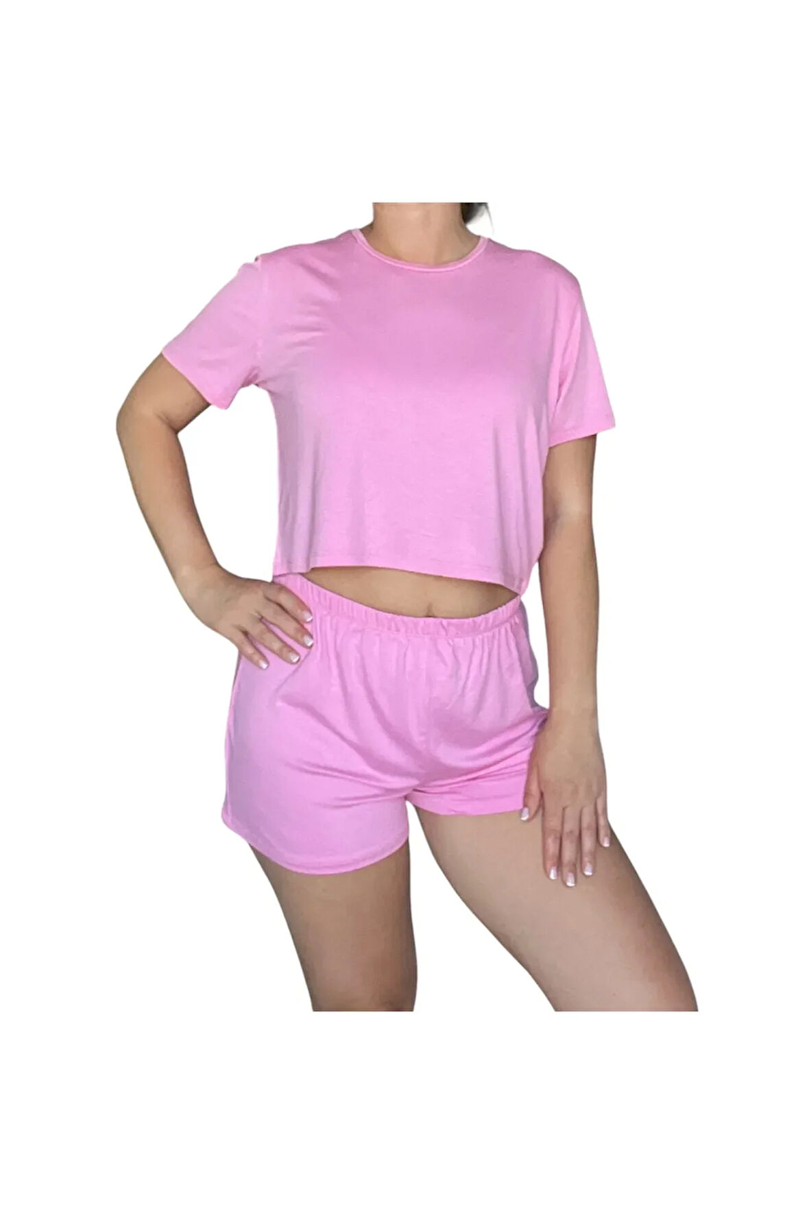 T-Shirt Şort Örme Pijama Takımı