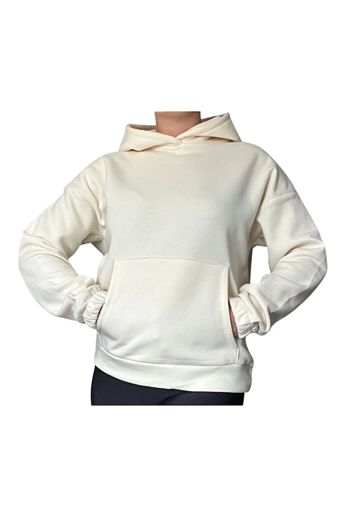 Oversize Kanguru Cepli Kapüşonlu Sweatshirt