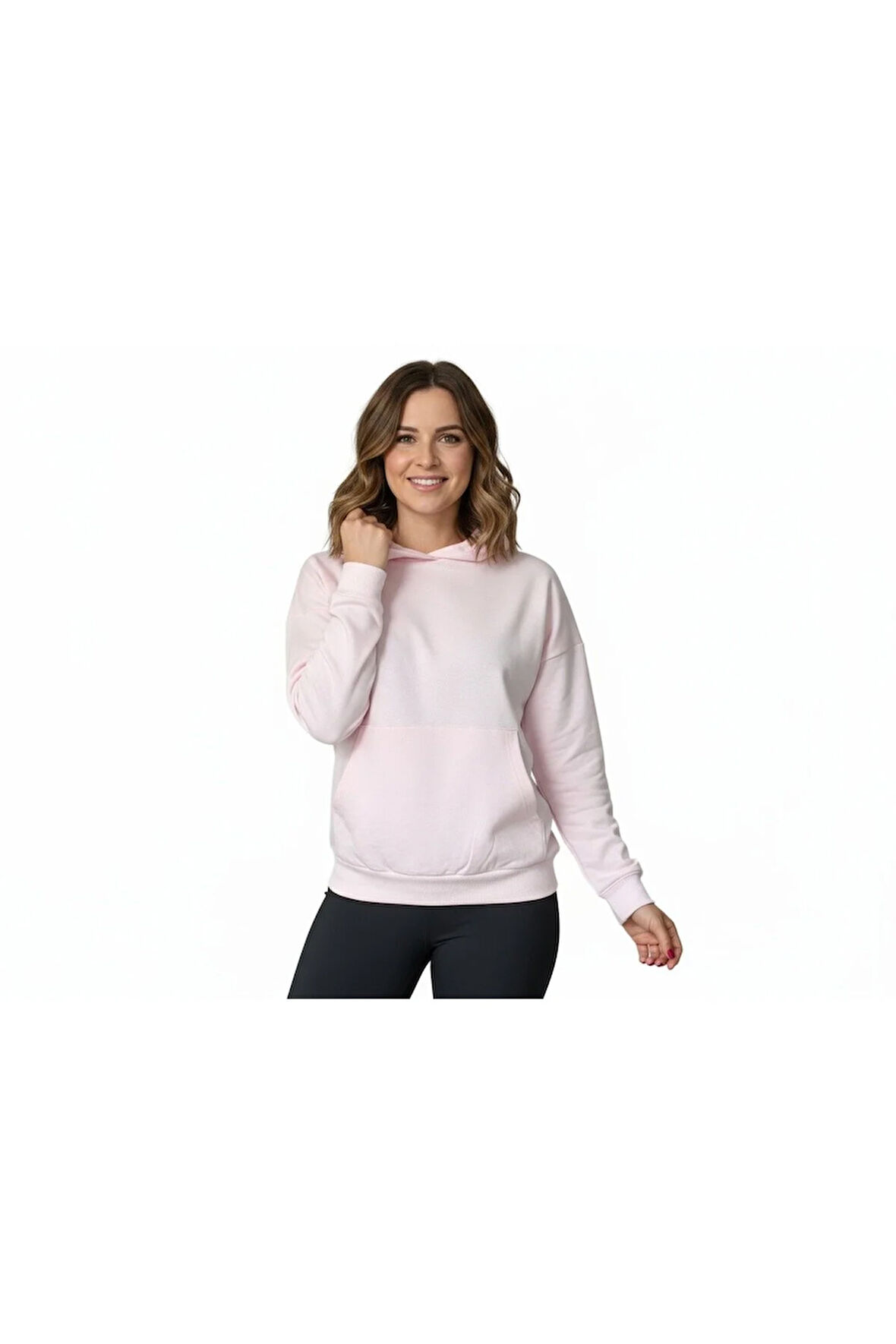 Oversize Kanguru Cepli Kapüşonlu Sweatshirt