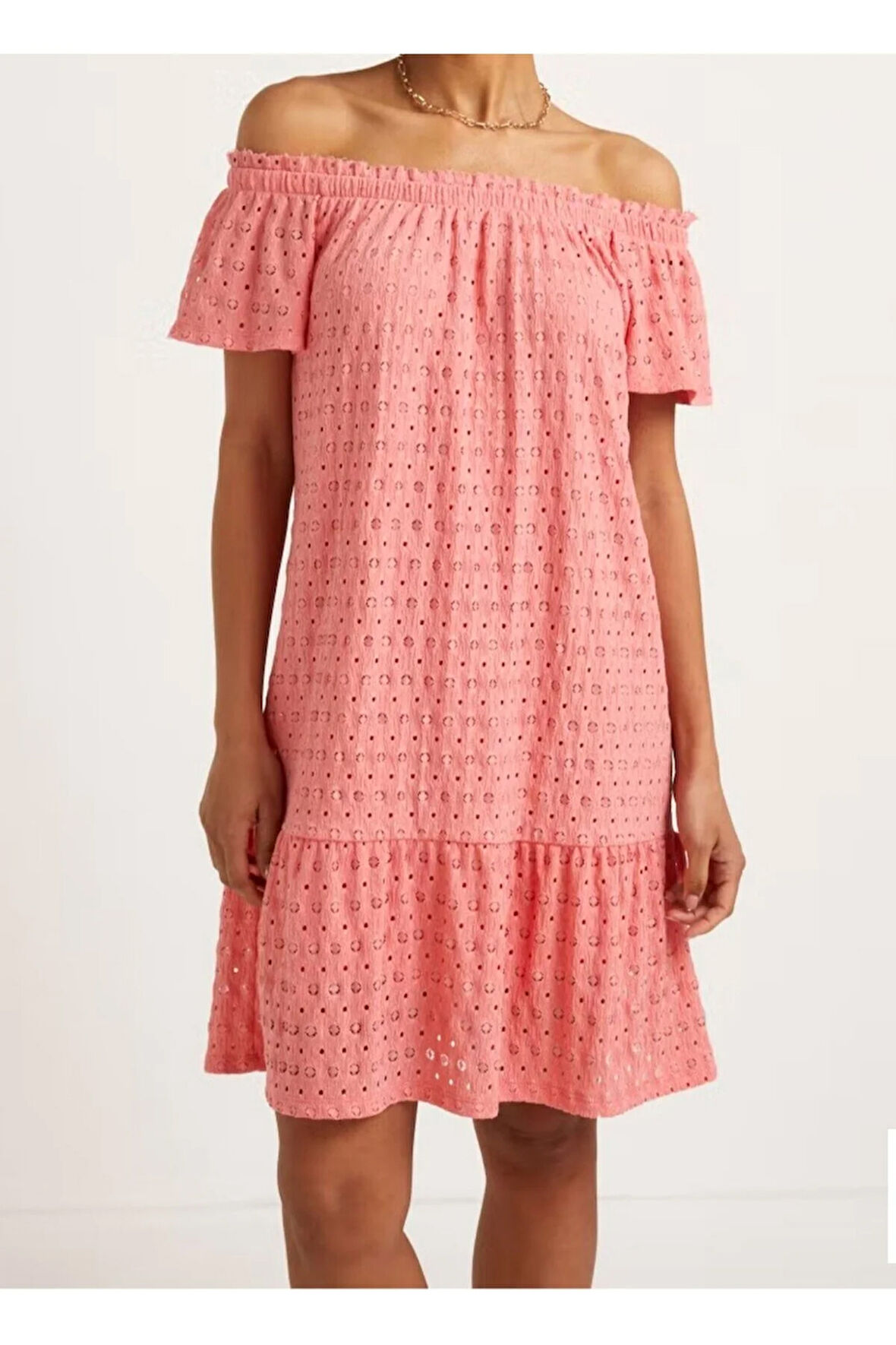 Omuz Detaylı Mini Elbise