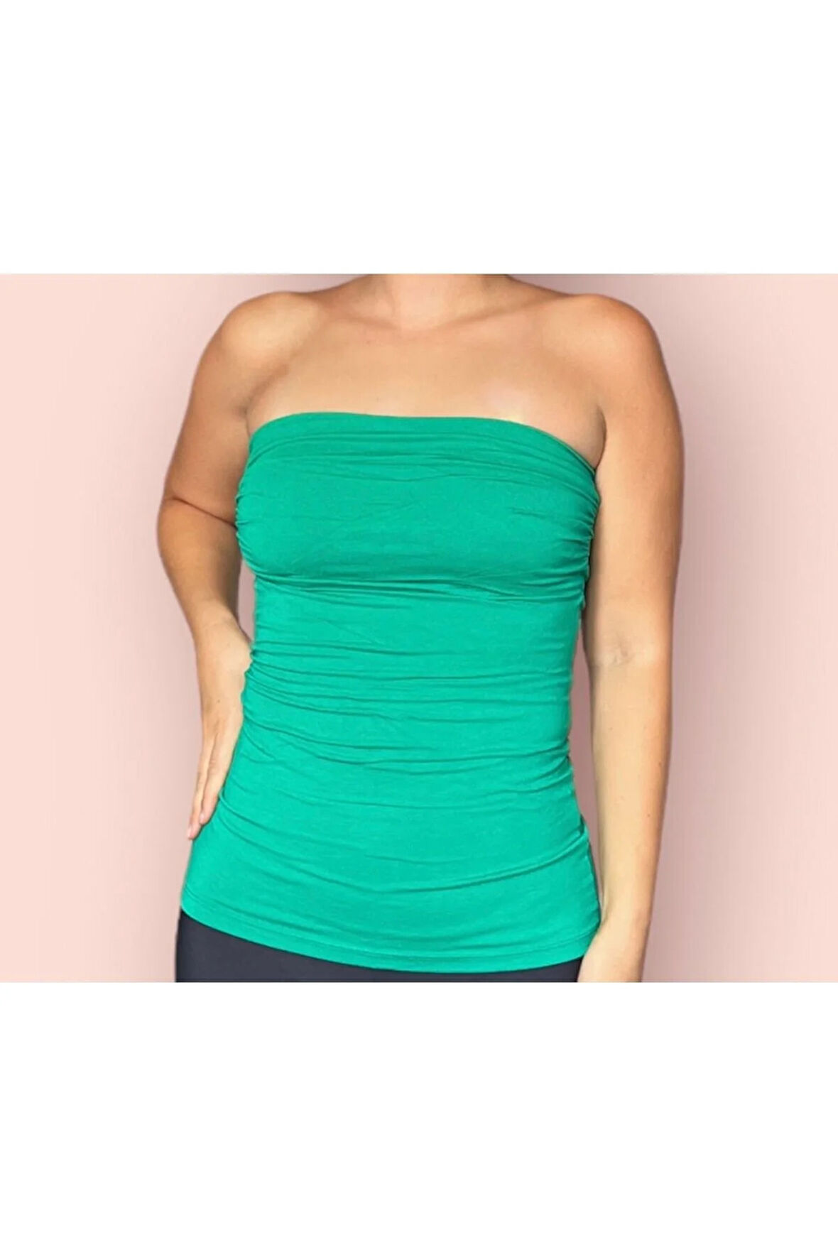 Straplez Örme Basic Kadın Atlet