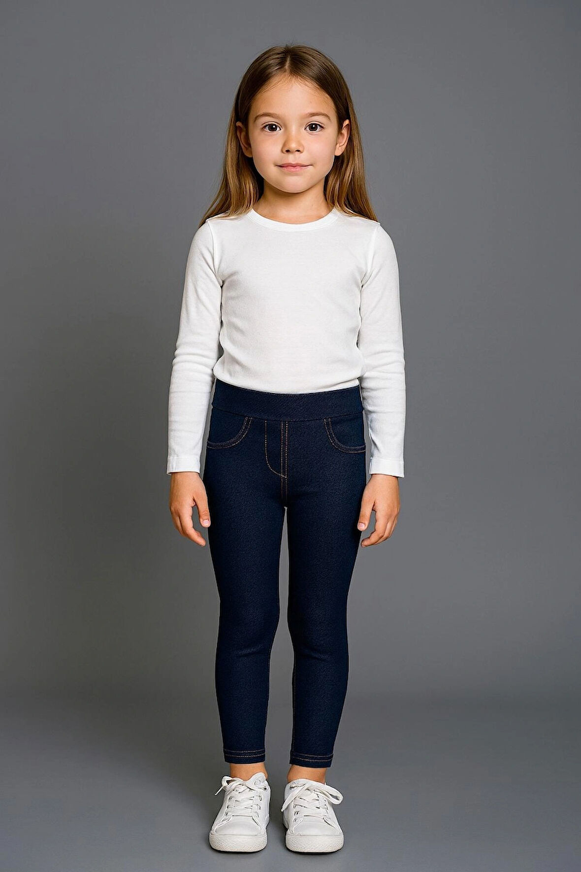 Merlot Kot Dikiş Detaylı Çocuk Örme Tayt