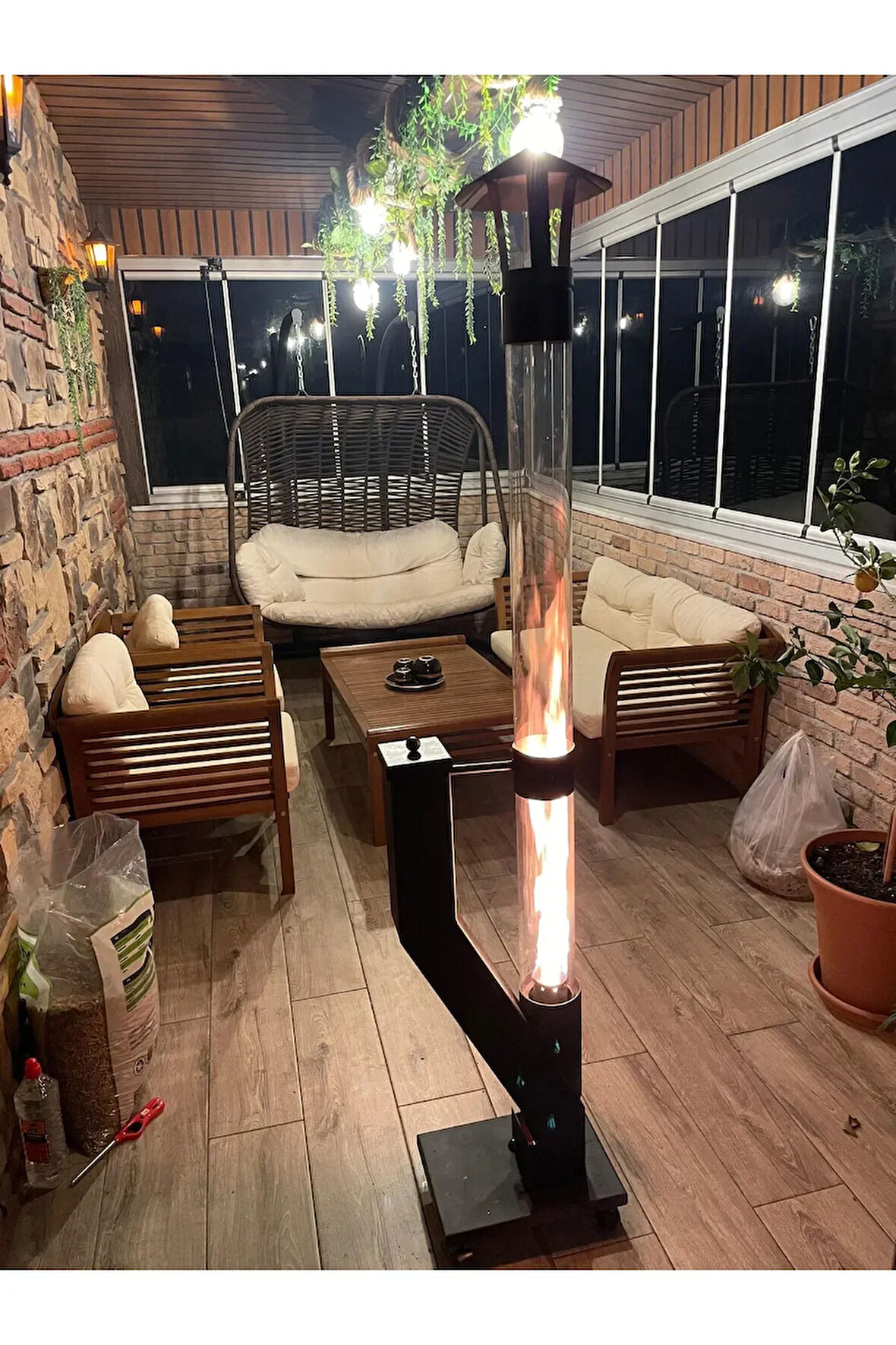 PELET SOBA ISI CAMLI TEKERLEKLİ A KALİTE