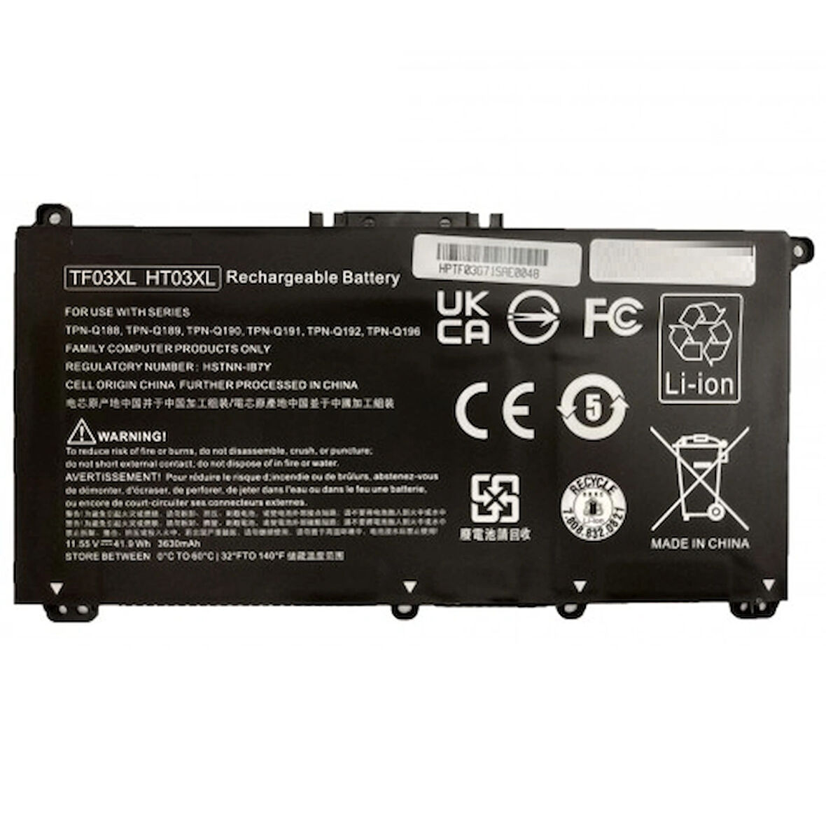 Hp HSTNN-UB7J, HSTNN-DB8R, HSTNN-DB8S Uyumlu Batarya Pil Battery