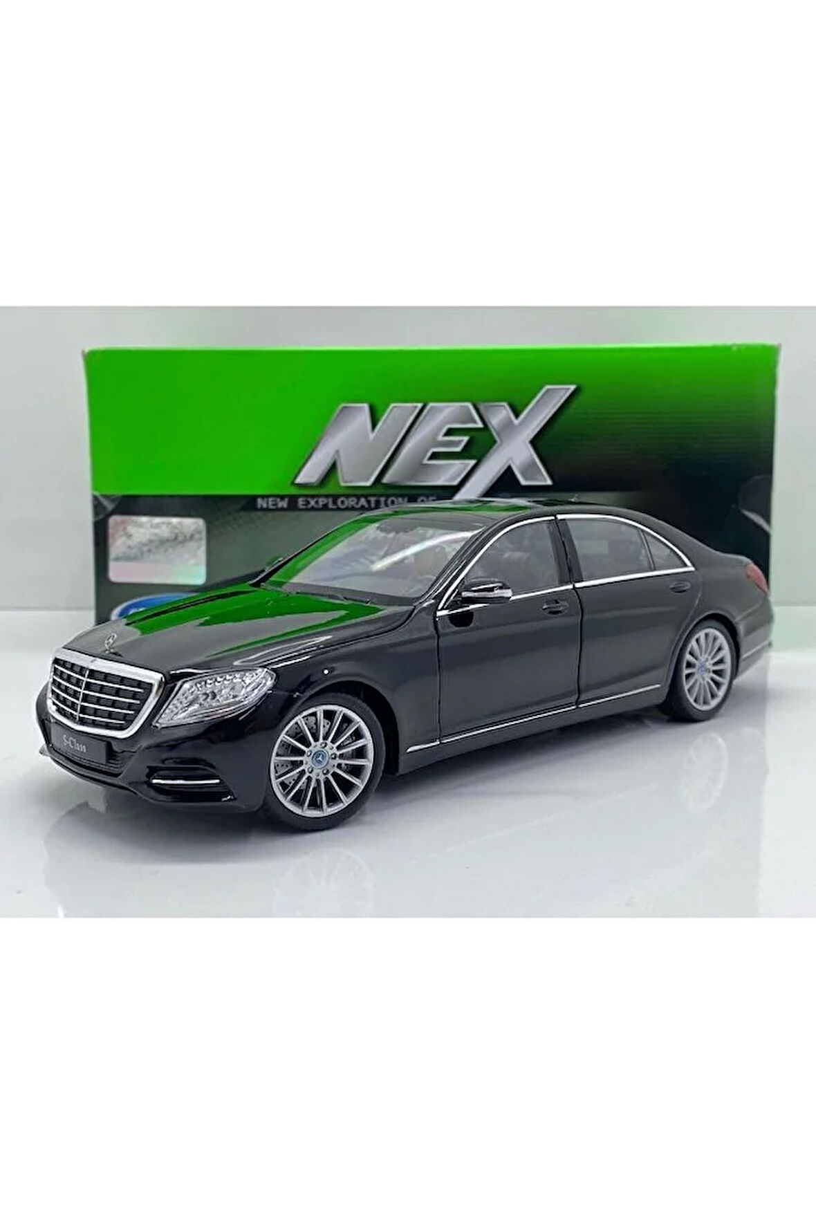 1.24 ÖLÇEK WELLY MARKA LİSANSLI MERCEDES BENZ S CLASS SİYAH RENK