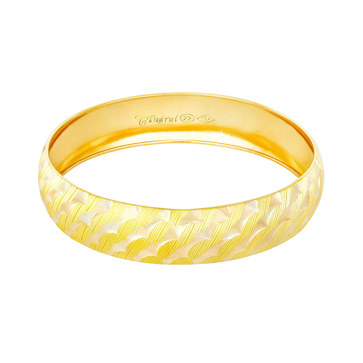 15 gr(gram) 15 mm 22 Ayar İşçiliksiz Şarnelli Bilezik 