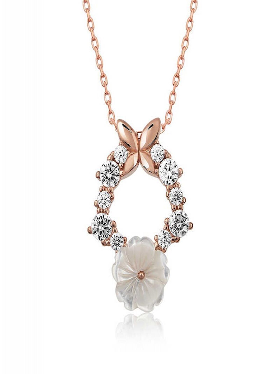 925 Ayar Gümüş Bahar Çiçeği Kadın Gümüş Kolye