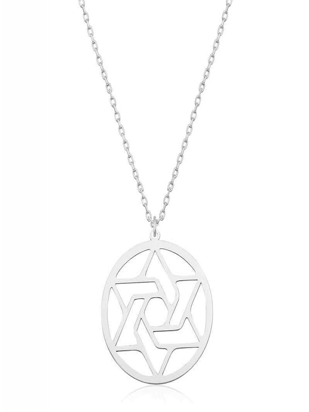 925 Ayar Gümüş Çember Kadın Gümüş Kolye