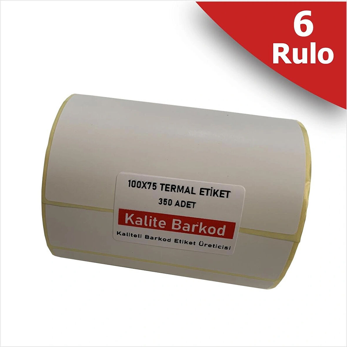 100x75 Termal Etiket 6 Rulo | 2.100 adet Termal barkod etiketi