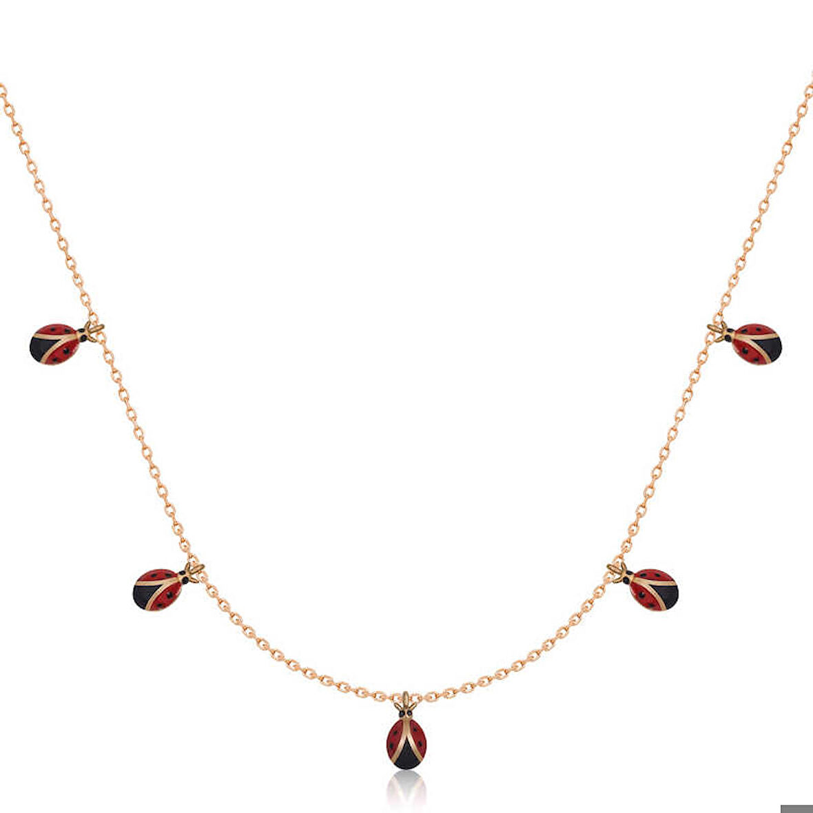 925 Ayar Gümüş Uğur Böceği Şans Kadın Gümüş Kolye