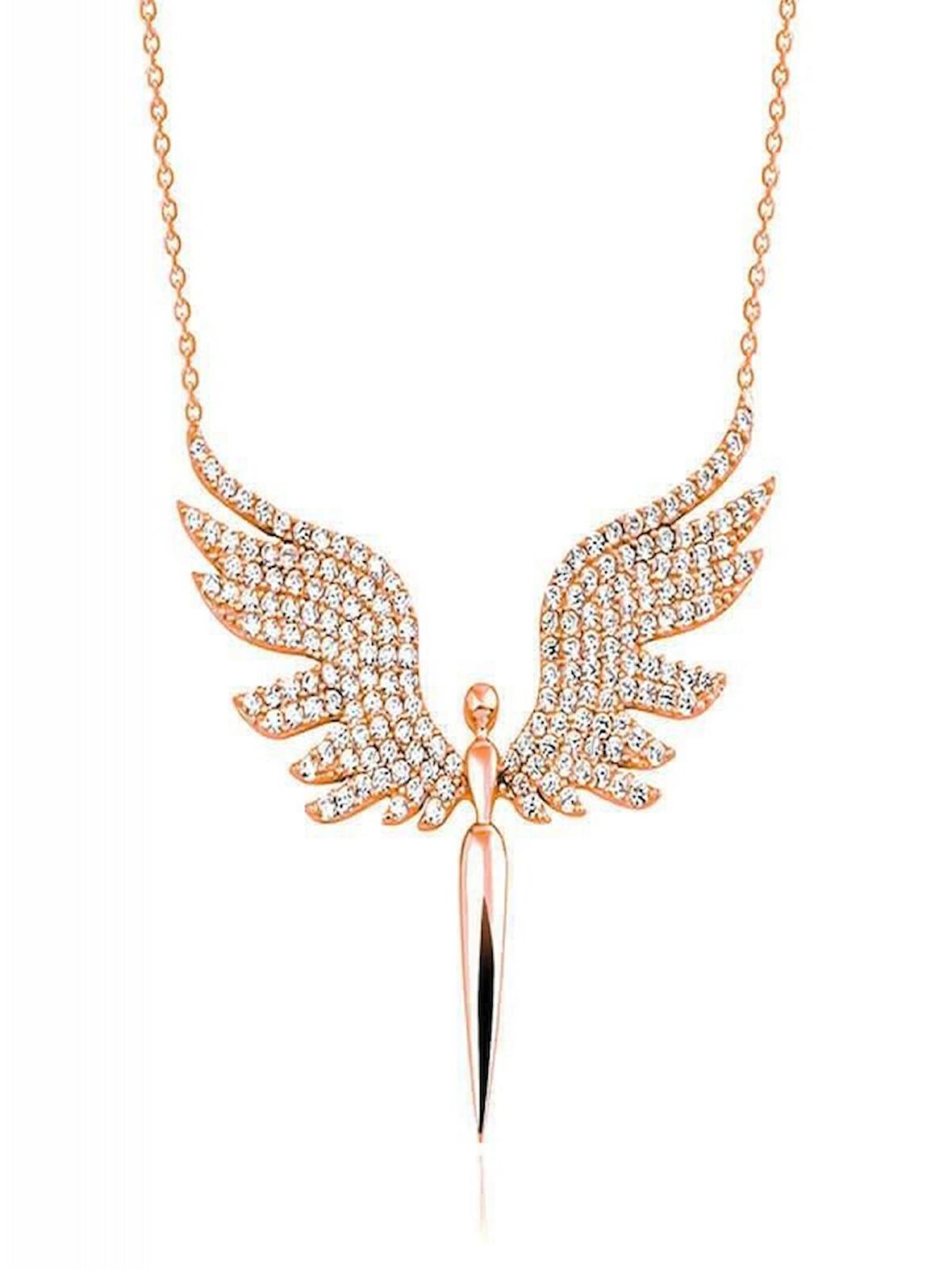 925 Ayar Gümüş Mikail Meleği Kadın Kolye