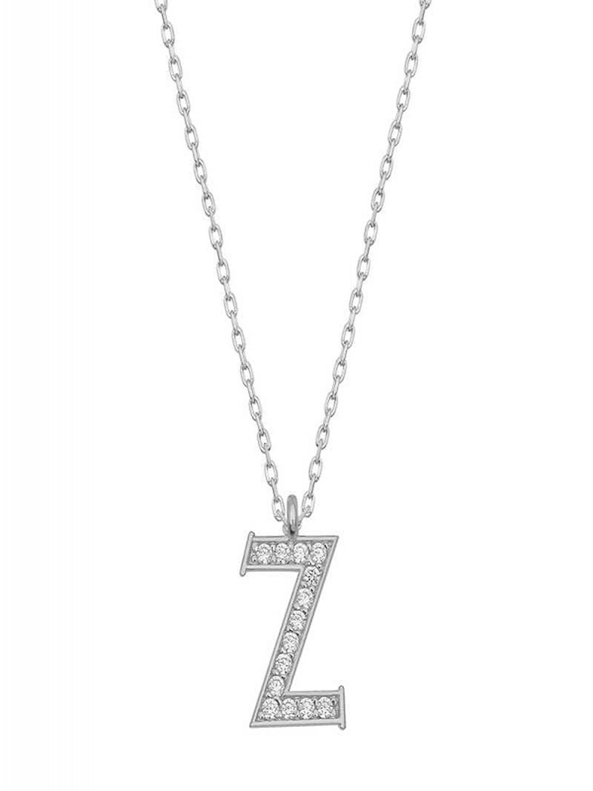925 Ayar Gümüş Z Harfi Kadın Gümüş Kolye