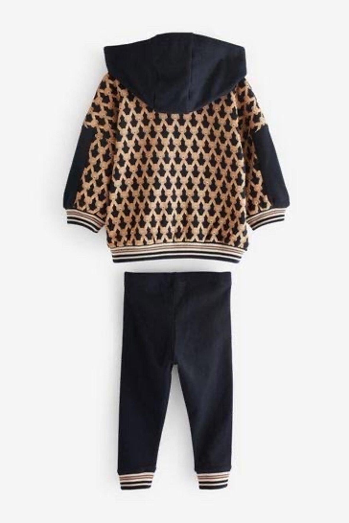 Pamuklu Brown Bunny Zip Kapüşonlu Alt Üst Takım