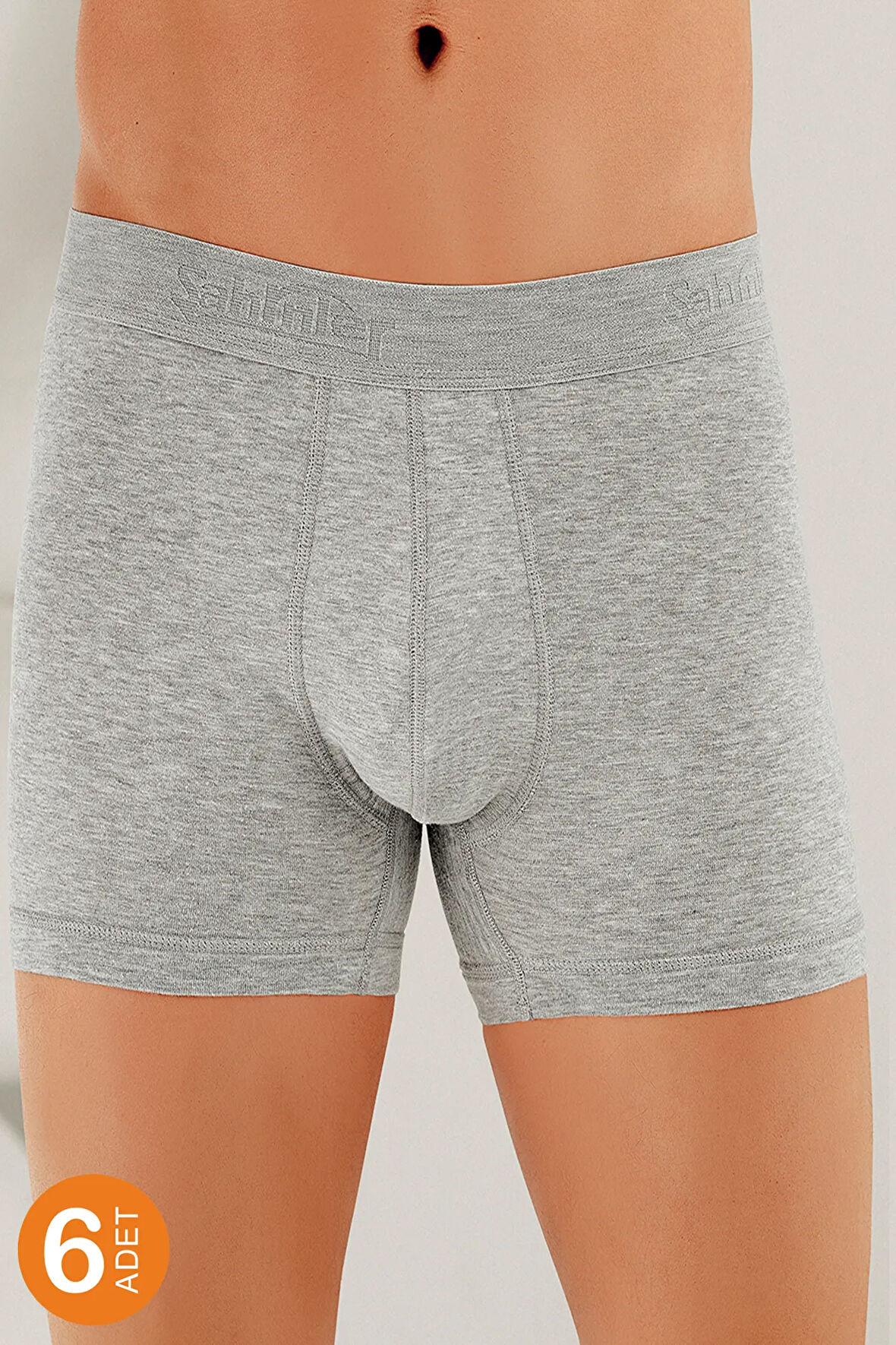 Erkek Paket Likralı Boxer Beyaz Tme031 6'lı