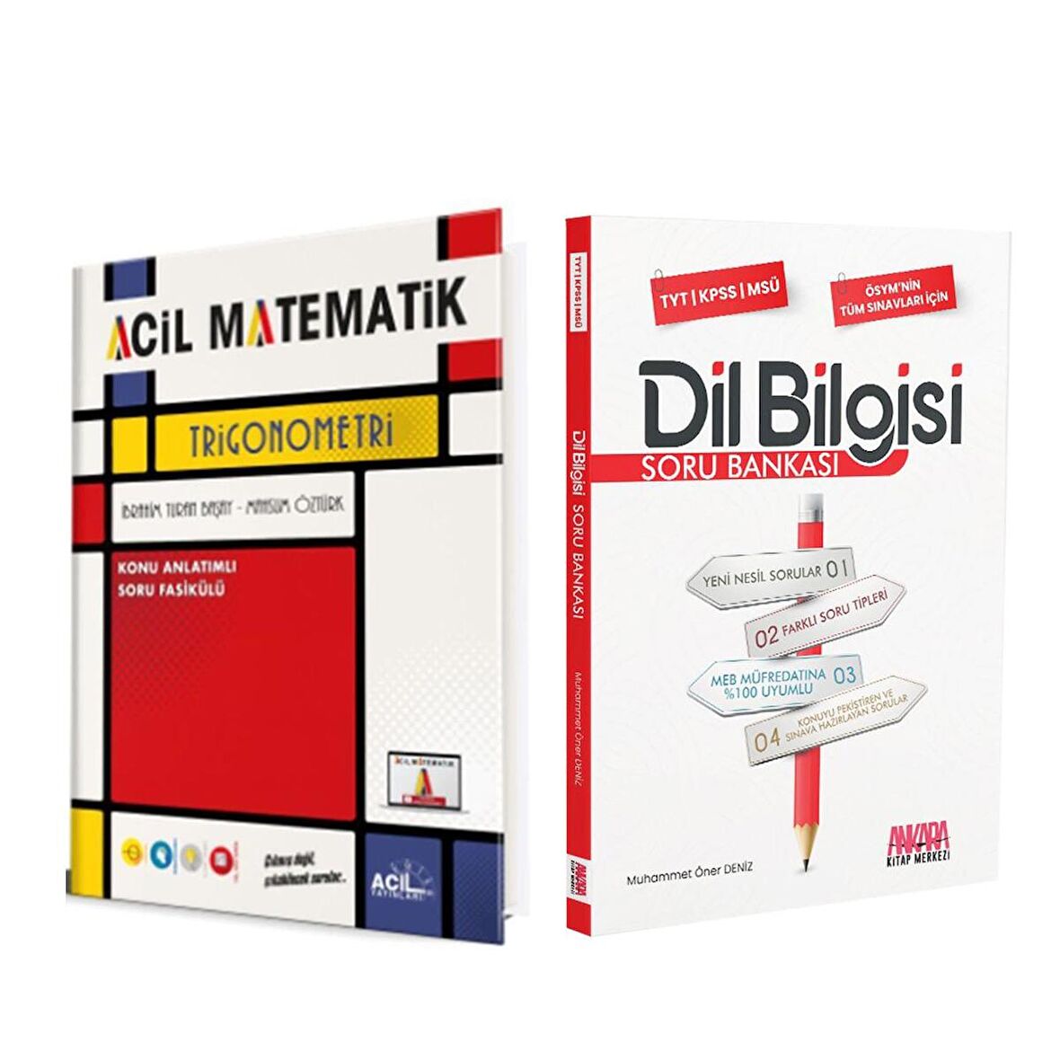 Acil Trigonometri ve AKM Dil Bilgisi Soru Bankası Seti 2 Kitap