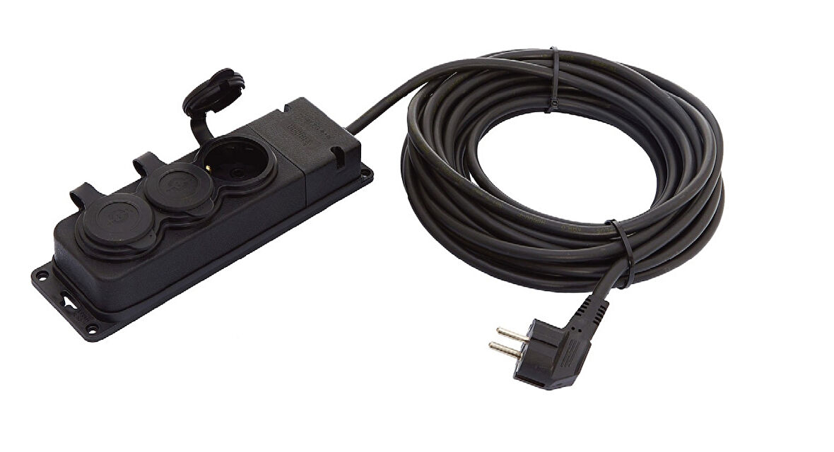 Topart TA01557 20mt 3’lü Grup Prizli Uzatma Kablosu