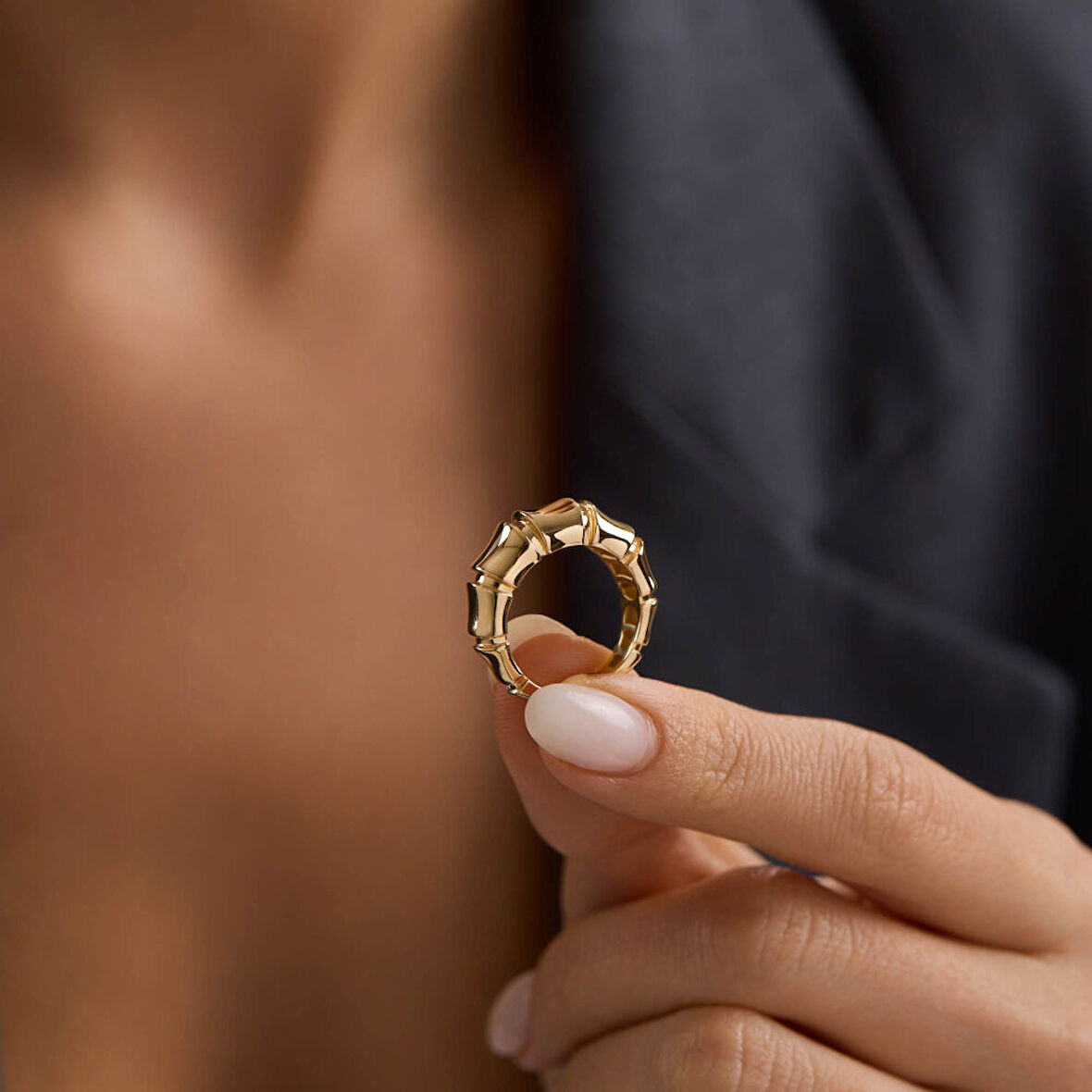 Smooth Gold Altın Yüzük 7mm 