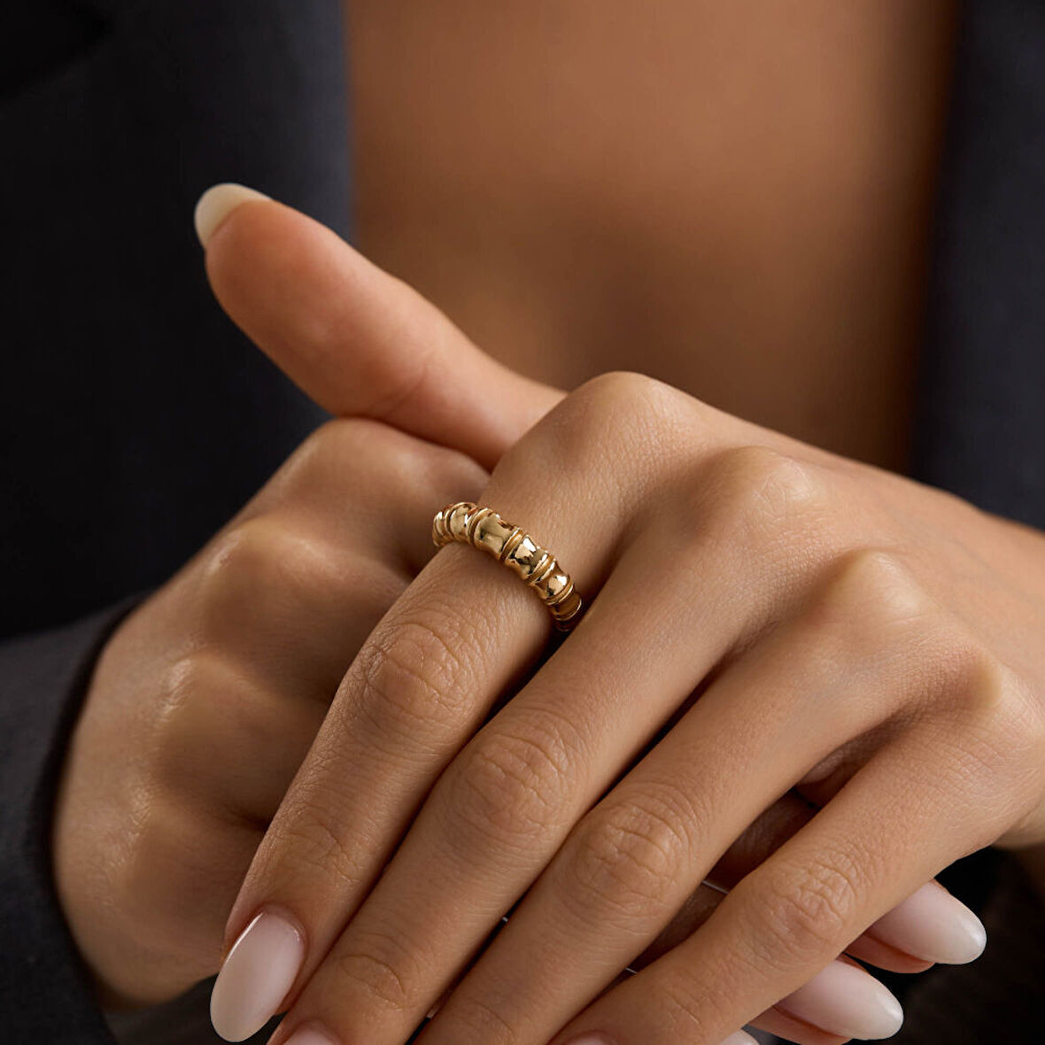 Smooth Gold Altın Yüzük 4mm