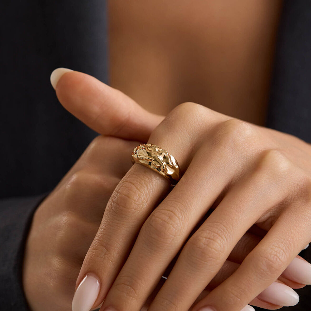 Golden Frame Kadın Yüzük