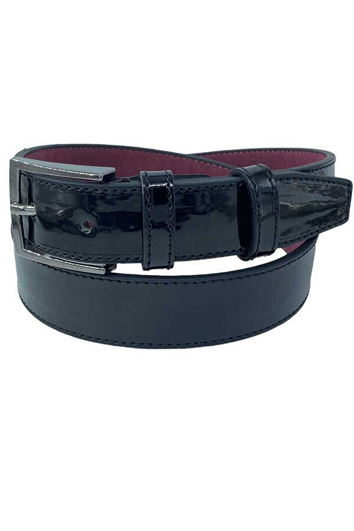 Siyah Rugan Çocuk Boy Suni Deri Düz Model 3 cm.lik Garson Klasik Kemer - G90