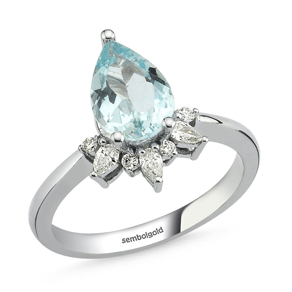 1.65 Karat Pırlanta Yüzük G-SI Beyaz Altın