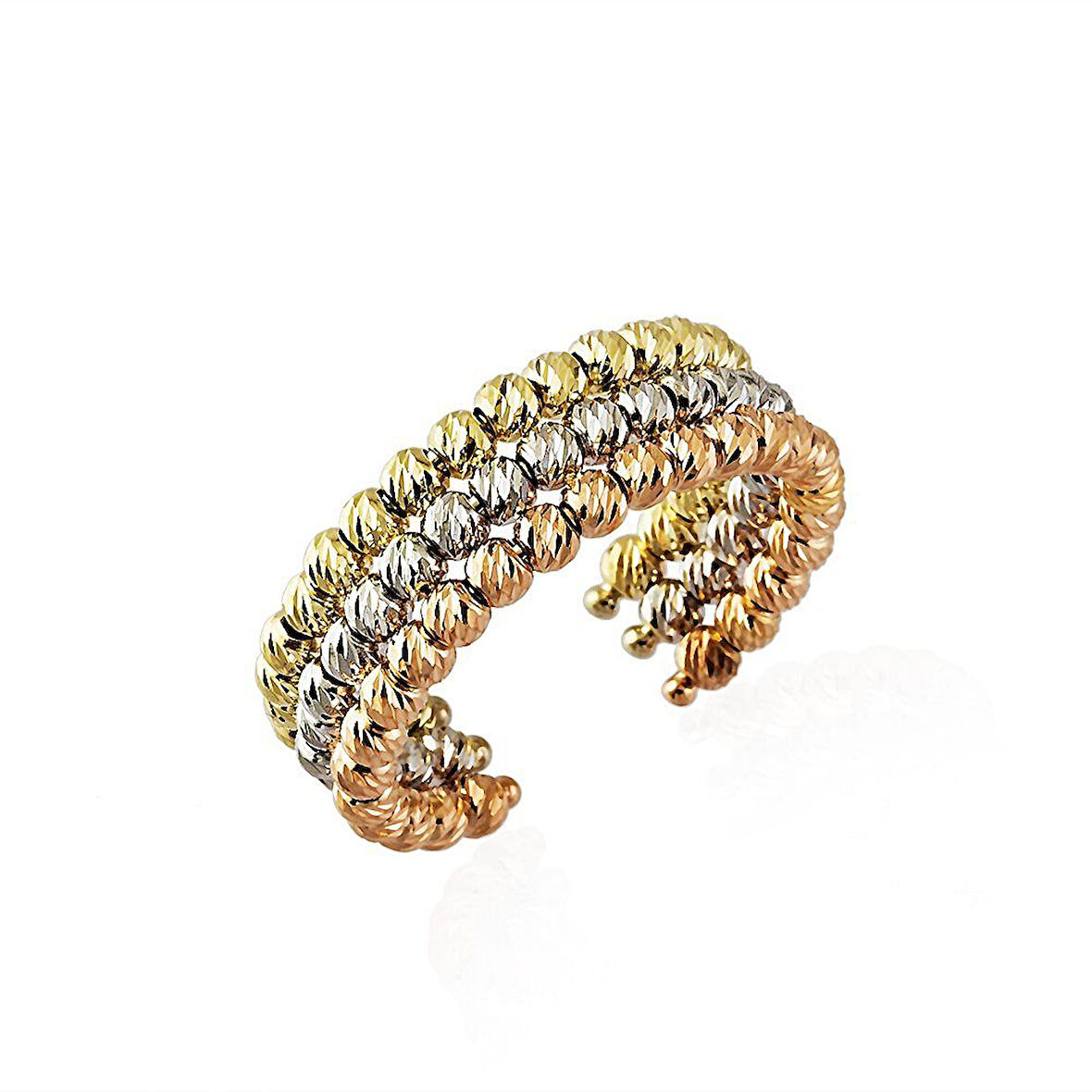 İtaly Dorika Altın Yüzükler 14K Gold 3 Renk