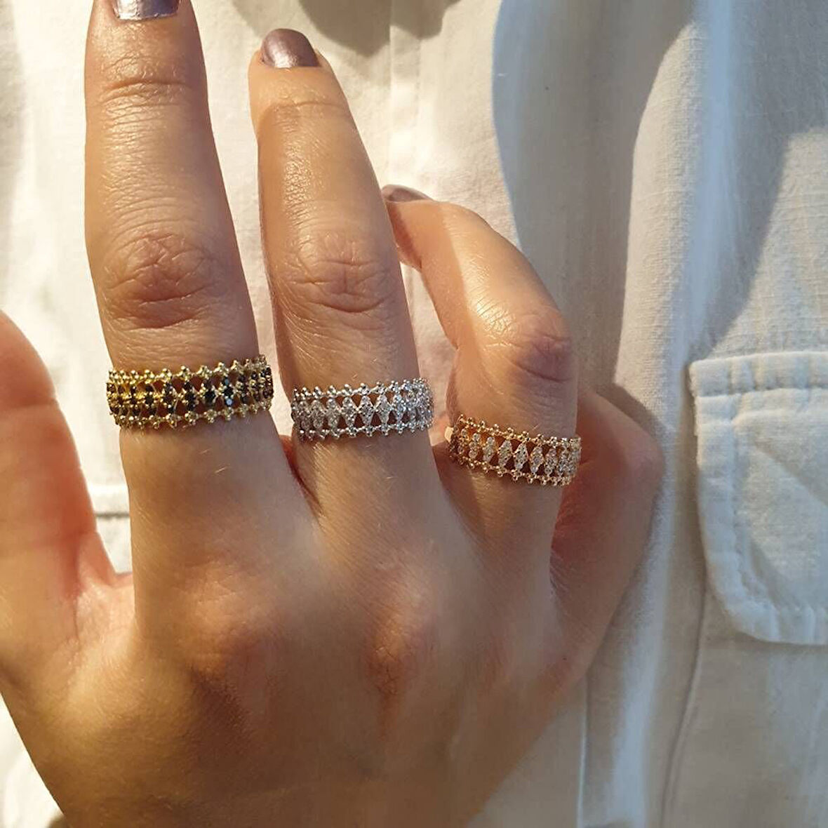 Coronet Altın Yüzük Rose Gold 14K
