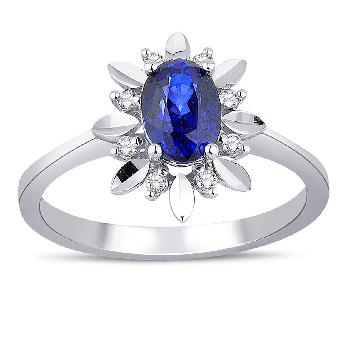 1.08 ct. Pırlanta Safir Yüzük