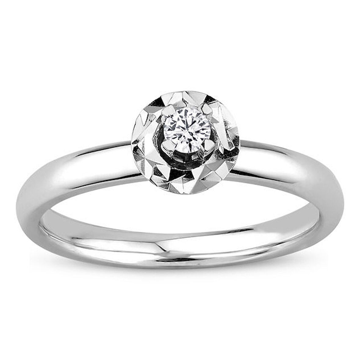 0.09 ct. Pırlanta Tektaş Yüzük