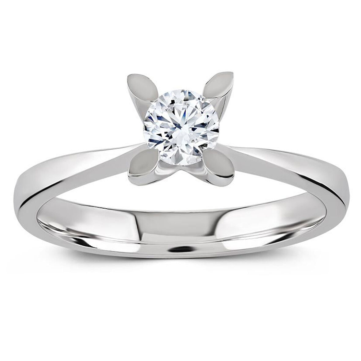 0.30 ct. F Color HRD Sertifikalı Pırlanta Tektaş Yüzük