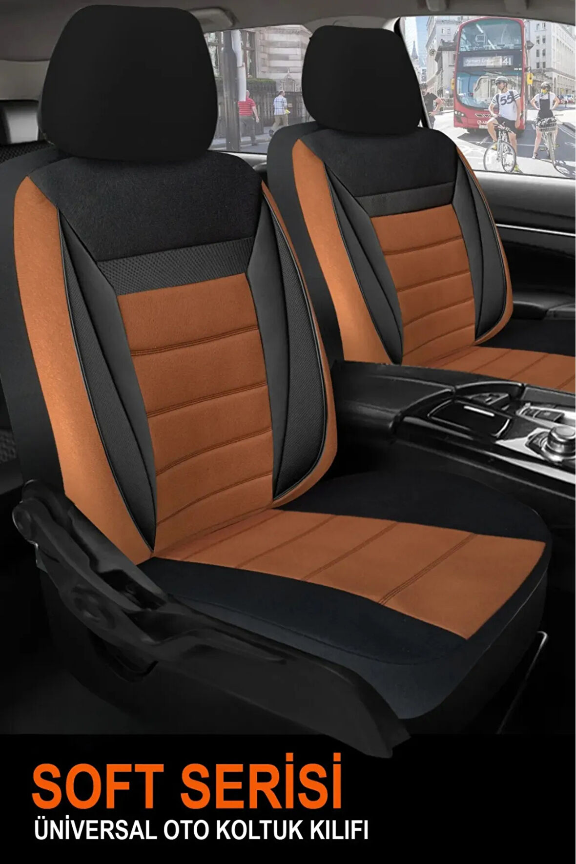 Renault Duster I (facelift 2013) 1.5 Dci (110 Hp) 2018 UYUMLU  Tay Tüyü Oto Koltuk Kılıfı TABA