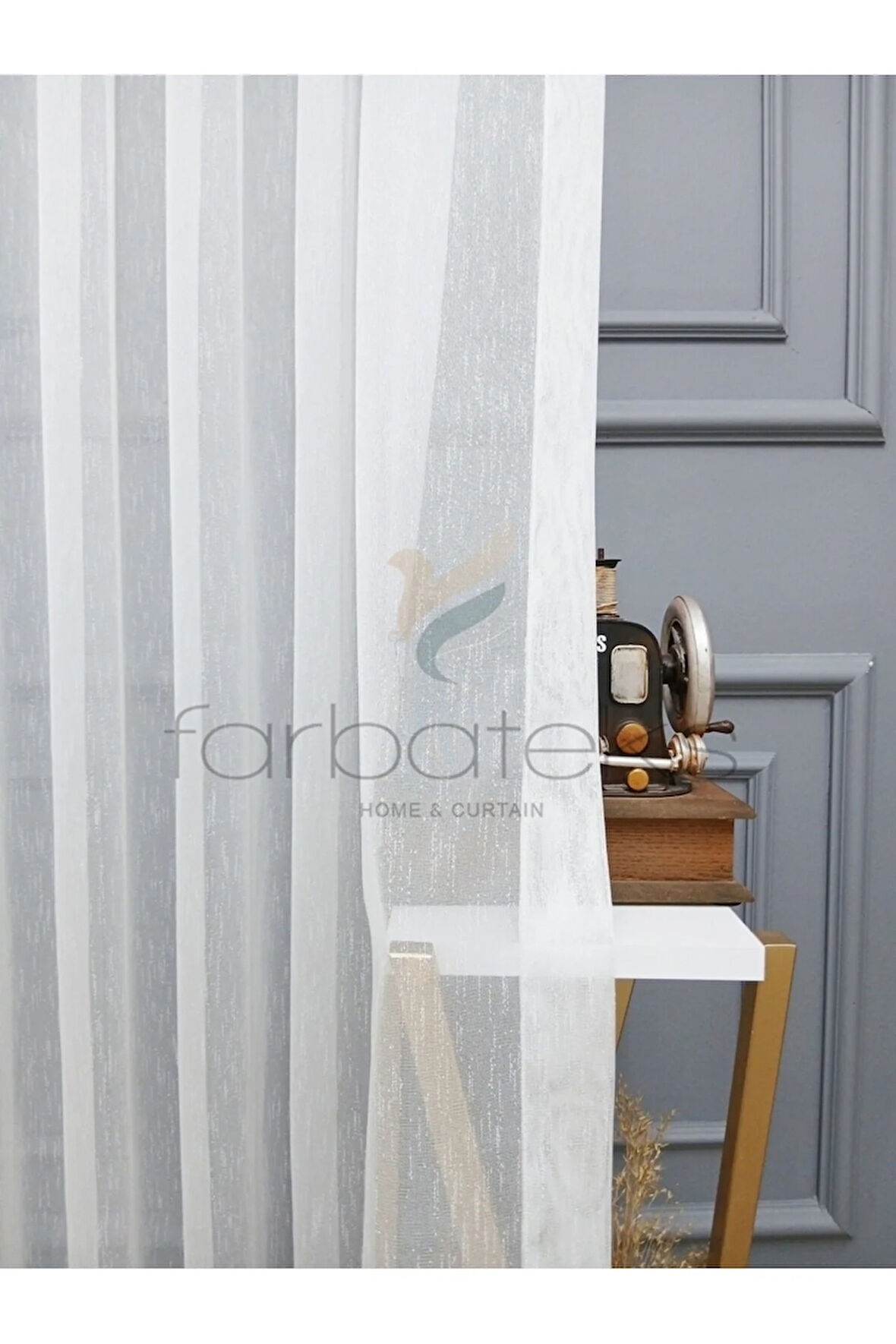 Exculusive Mimoza Ütü İstemez Kırışmaz Sade 2Kat Pileli Tül Perde